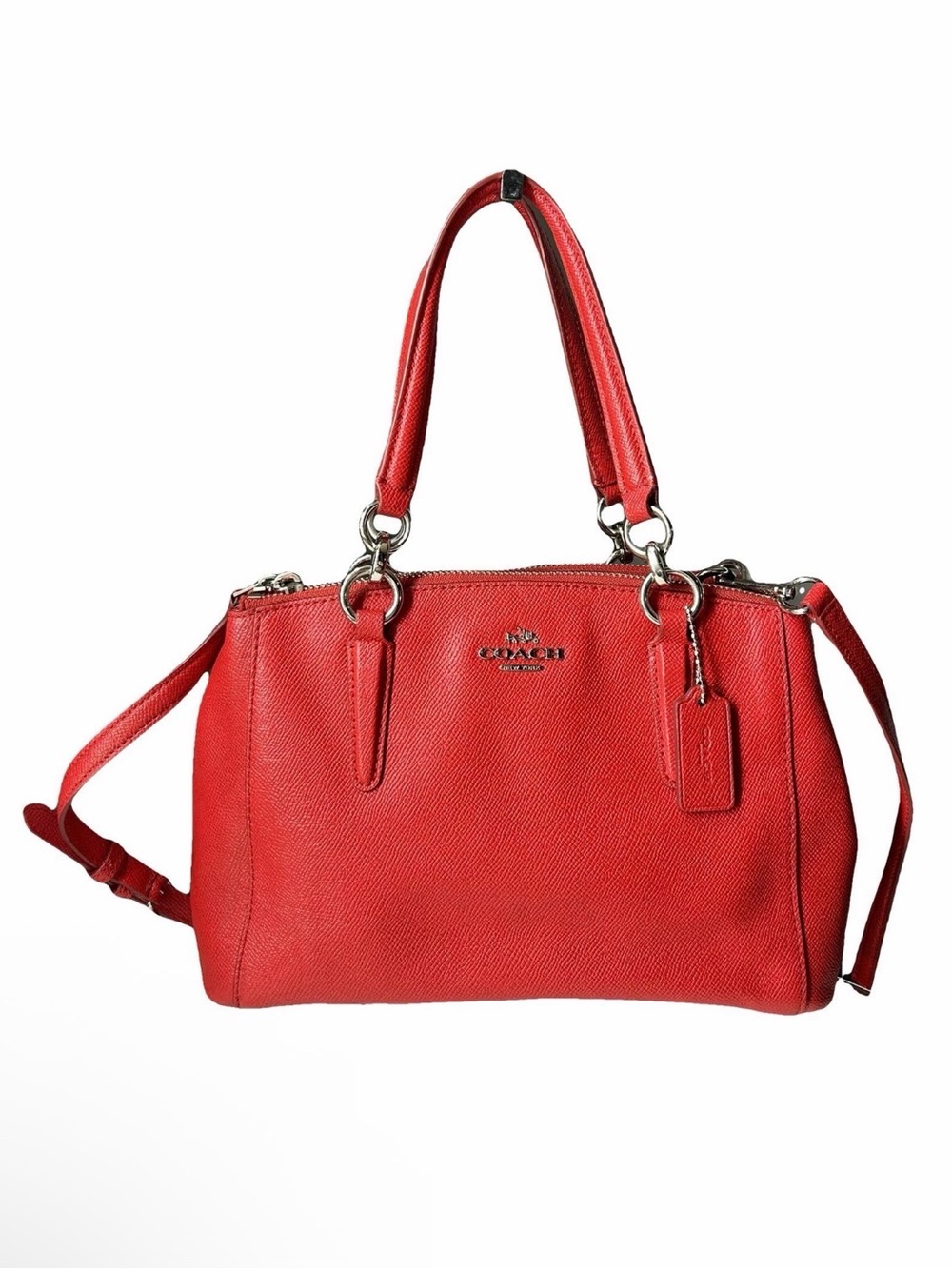 Coach Bright Red Mini Christie Carryall Satchel Crossbody Style F57523